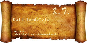 Kull Terézia névjegykártya